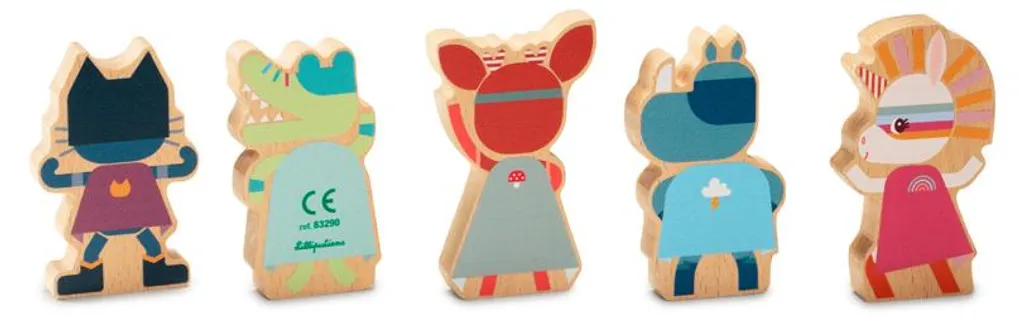 Figurines de super-héros en bois Lilliputiens pour enfants