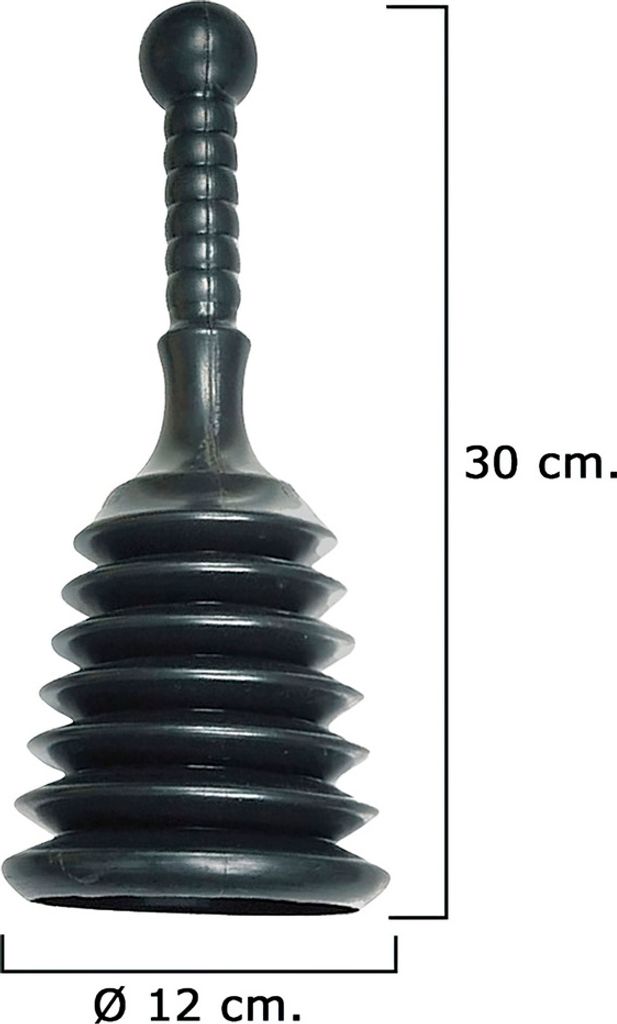 Desatascador Goma Fuelle Ø 12 cm / Höhe 30 cm.