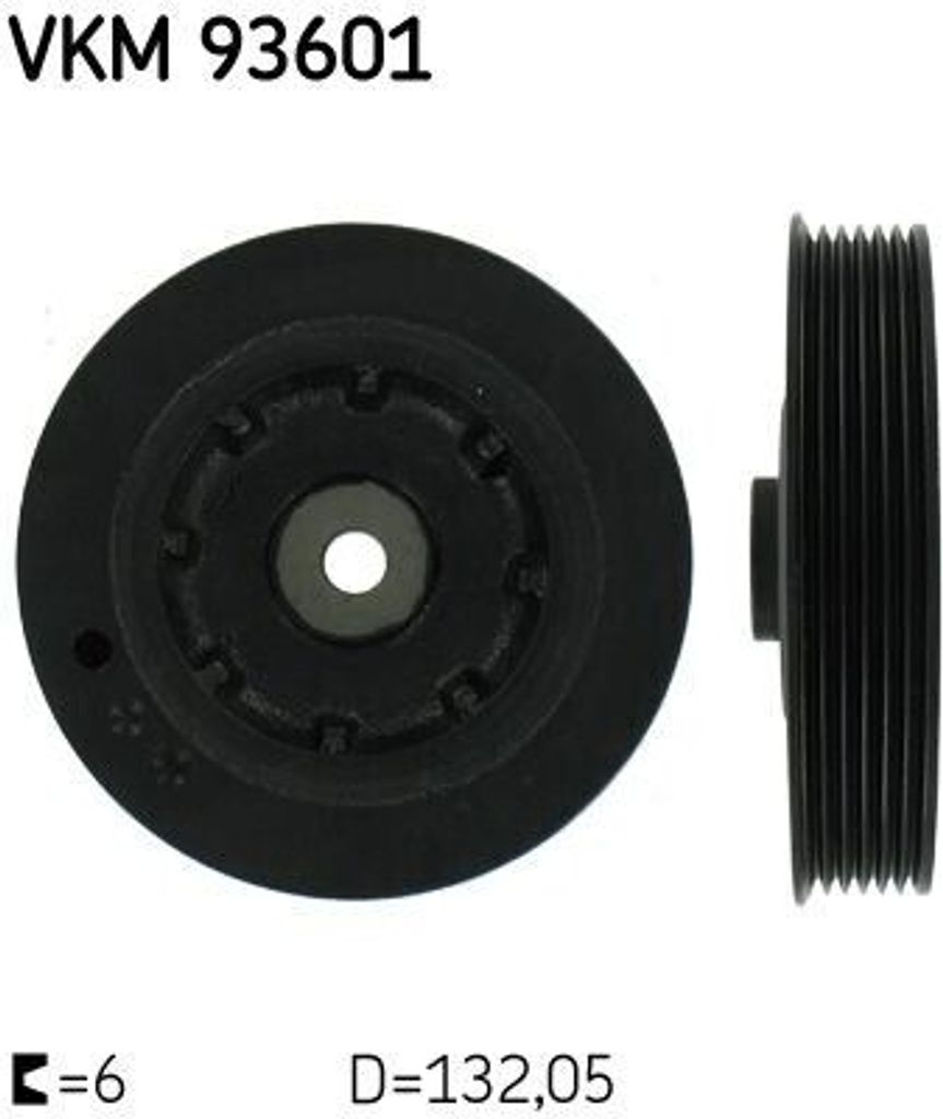 SKF VKM 93601 Riemenscheibe, Kurbelwelle OE 7700112999 kompatibel mit Megane, Rapid, Scenic, Thalia, Trafic, Clio, Kangoo