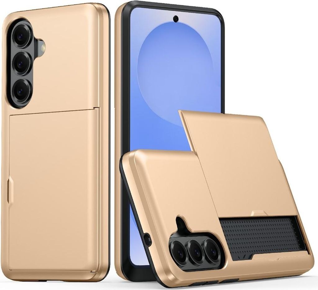 Samsung Galaxy A37 Hülle - Coverup Hybrid Card Slider Back Cover - Gold