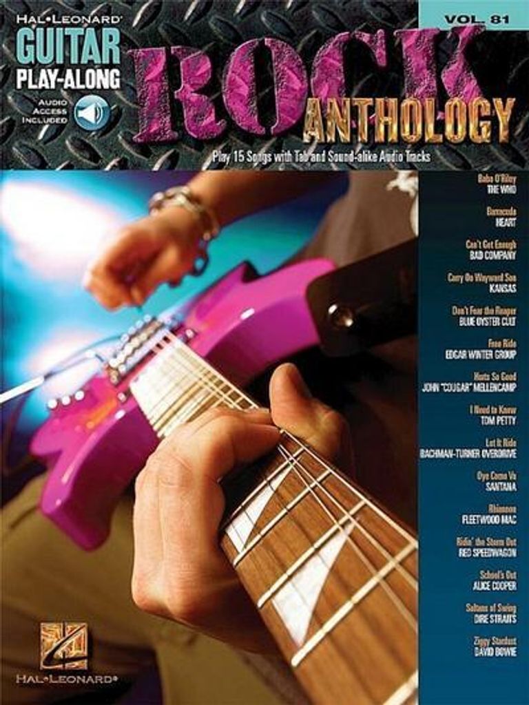 Rock Anthology Guitar Play-Along Band 81 Buch/Online Audio