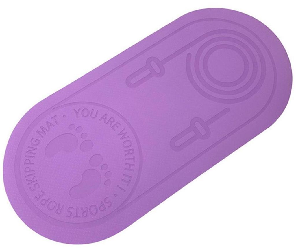 Seilspringmatte – 6 mm/8 mm dicke, geräuscharme Springseilmatte, strapazierfähig und rutschfest, geeignet für Yoga und Pilates