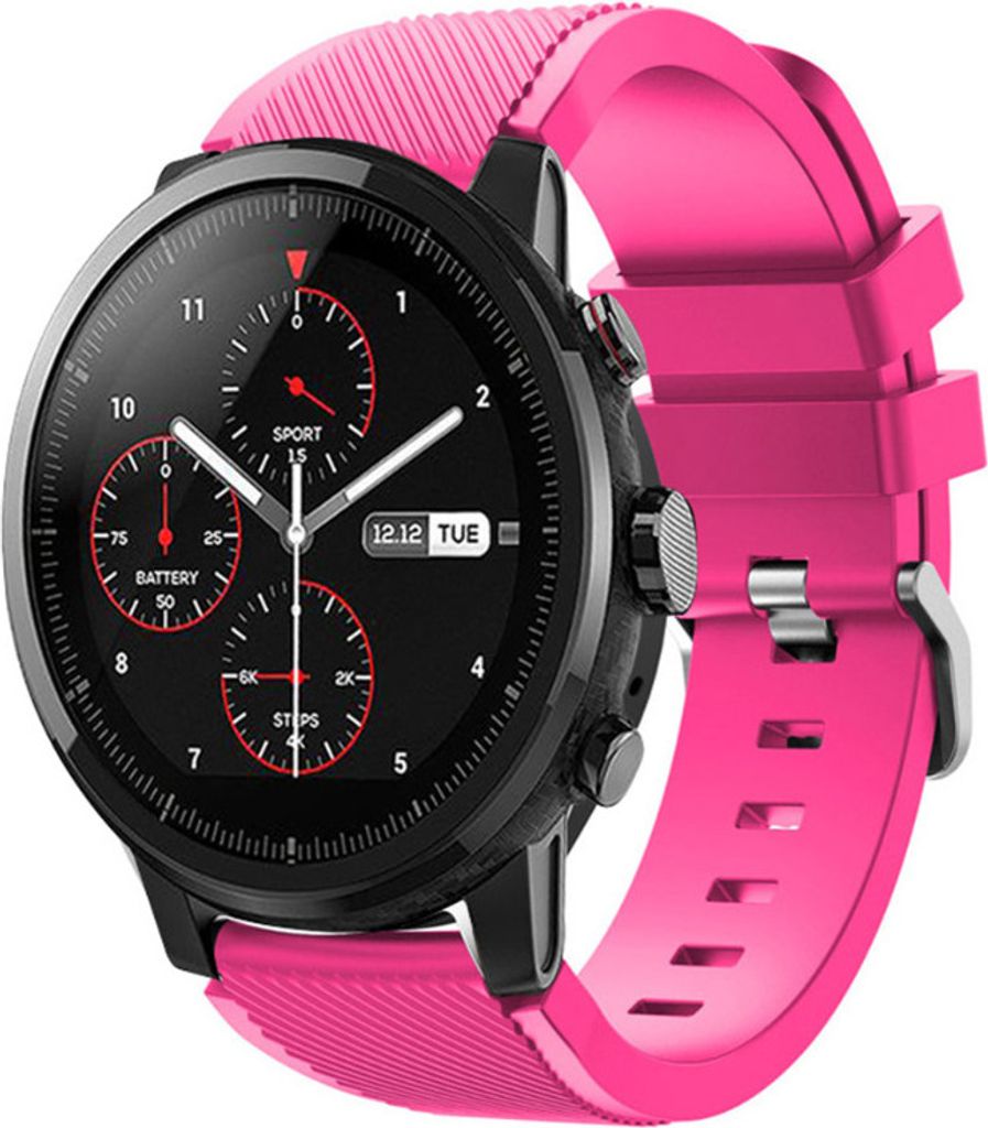 Strap-it Xiaomi Amazfit Stratos Armband Silikon (Leuchtend Pink)