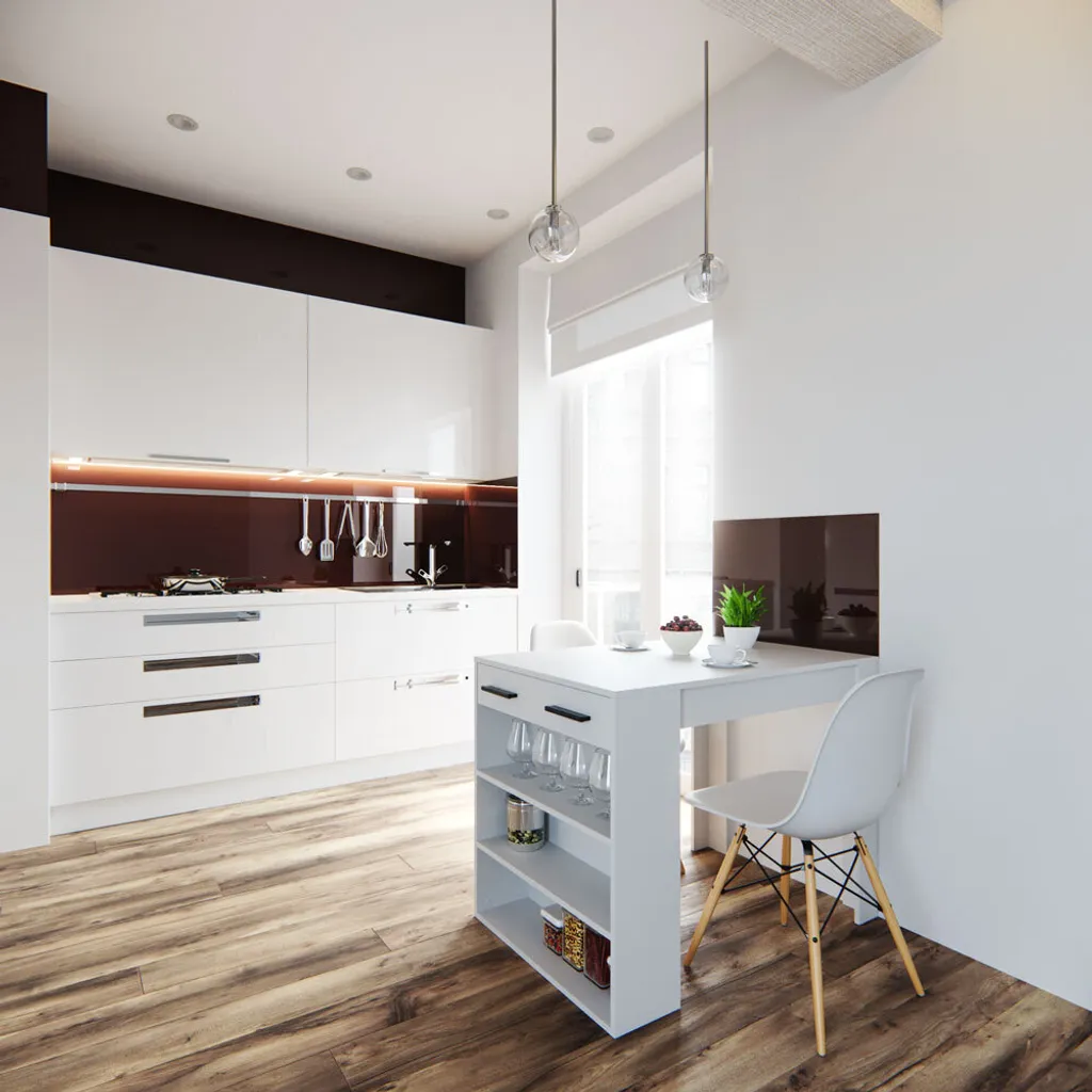 Vicco Tavolo Bar Alto Repose Bianco 67x100 cm | Arredo Cucina Moderno