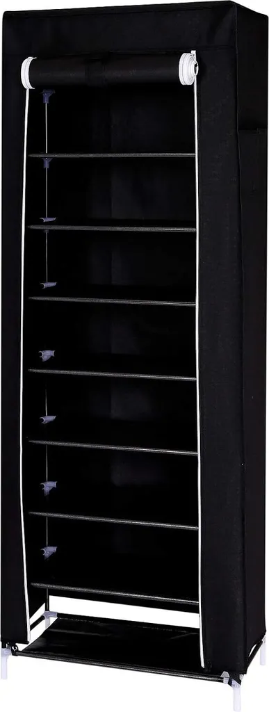 Boîte pliante étroite 60x160x30 cm noire - Rangement optimisé haute