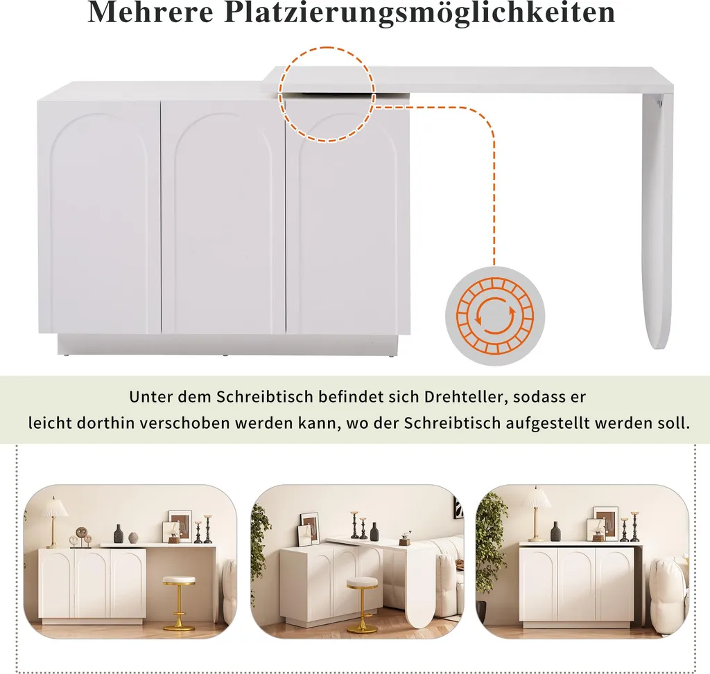 Bureau d'Angle Modulable pour Gagner de l'Espace avec Rangement - 9
