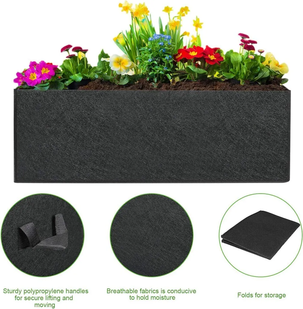 Sac potager anti-pourrissement pour pommes de terre et légumes noir