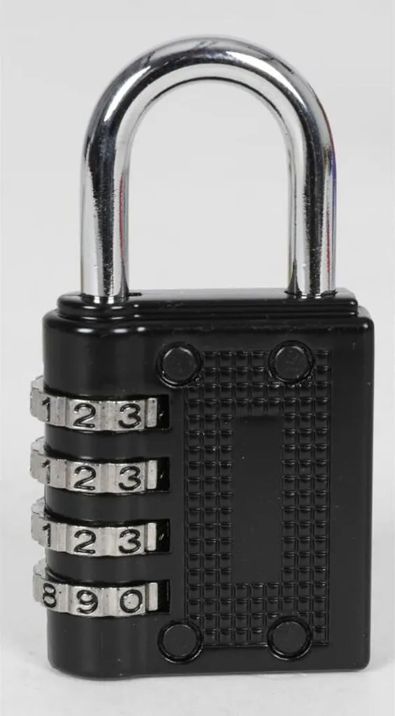 Cadenas sans clé à code 4 chiffres, solution anti-perte Easy Work noir - 5