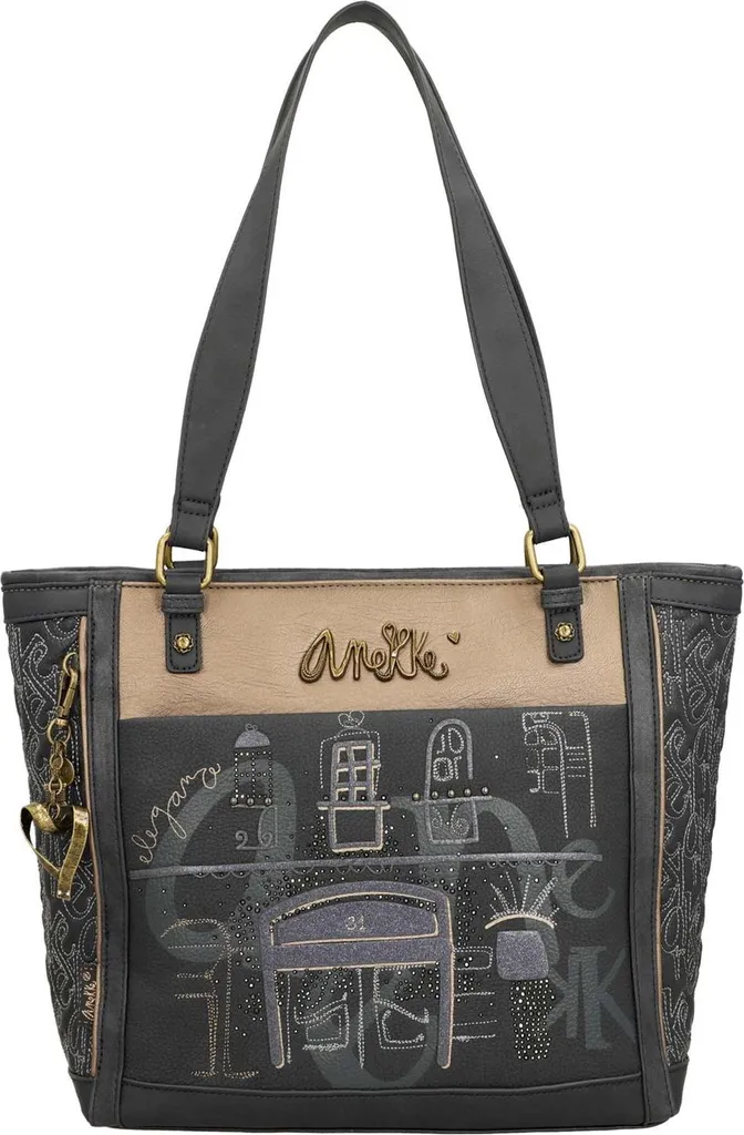Anekke Boutique Borsa Multicolore Blu Scuro - Prezzo Speciale Shopper