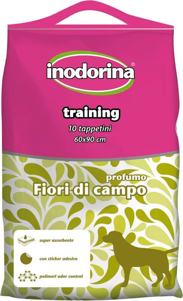 10 Tappetini Inodorina Training 60x90 Wild Flower per Auto e Viaggi
