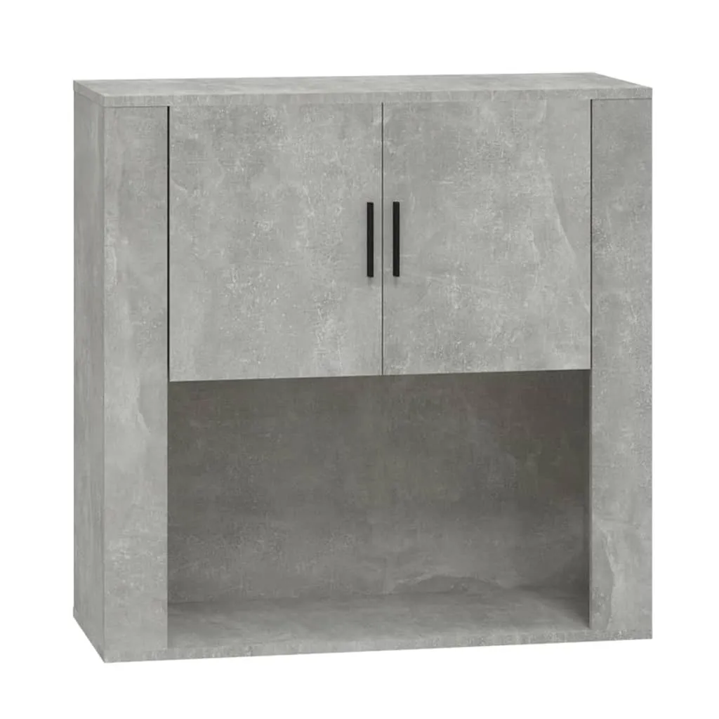 Armadio a muro grigio cemento 80x33x80 cm materiale legno