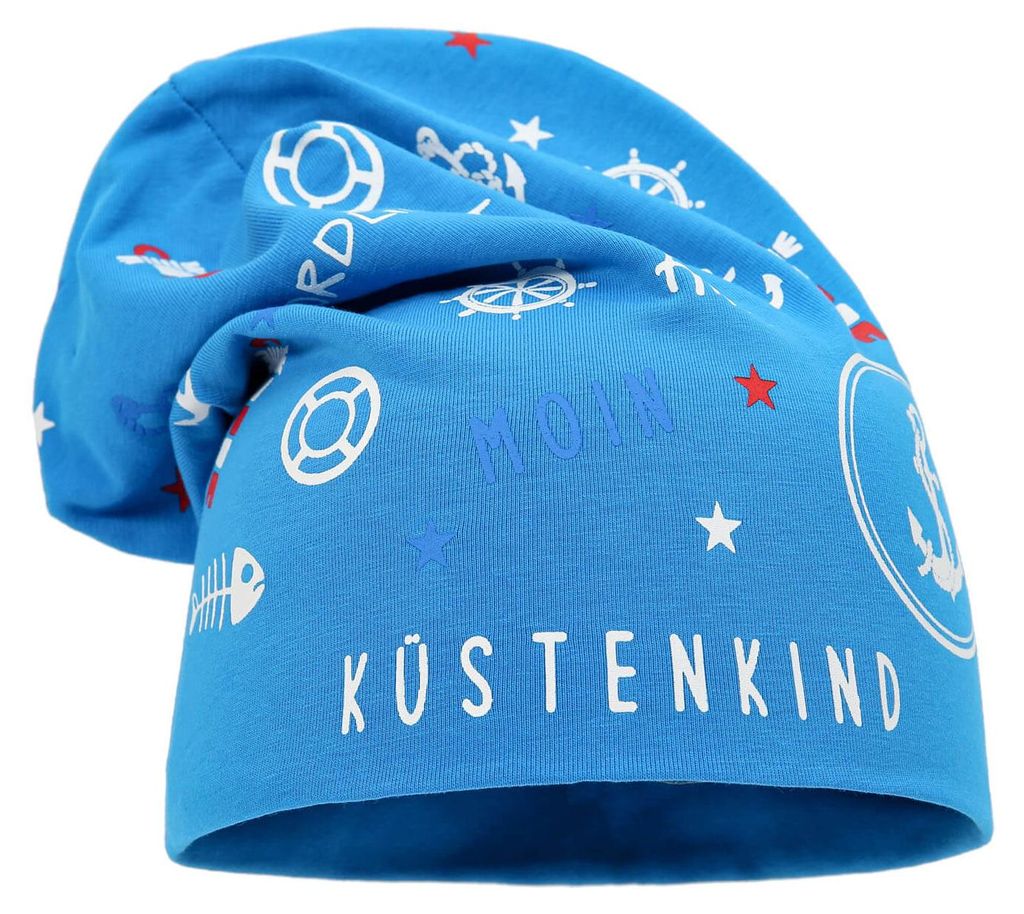 Leoberg Kinder Beanie Mütze Mädchen Jungen - Uni Kinderbeanie in 103109-Blau-45