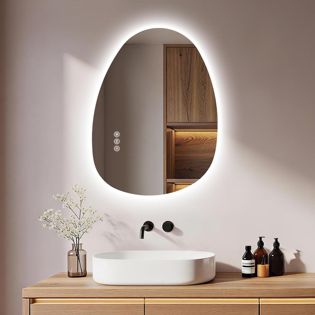 S'AFIELINA specchio da bagno con illuminazione 60×45 cm Immagine del prodotto 