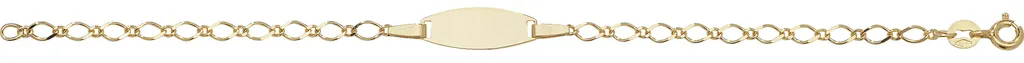 Bracelet en Or Véritable 375/1000 pour Fille - Maille 3mm et Long 18cm