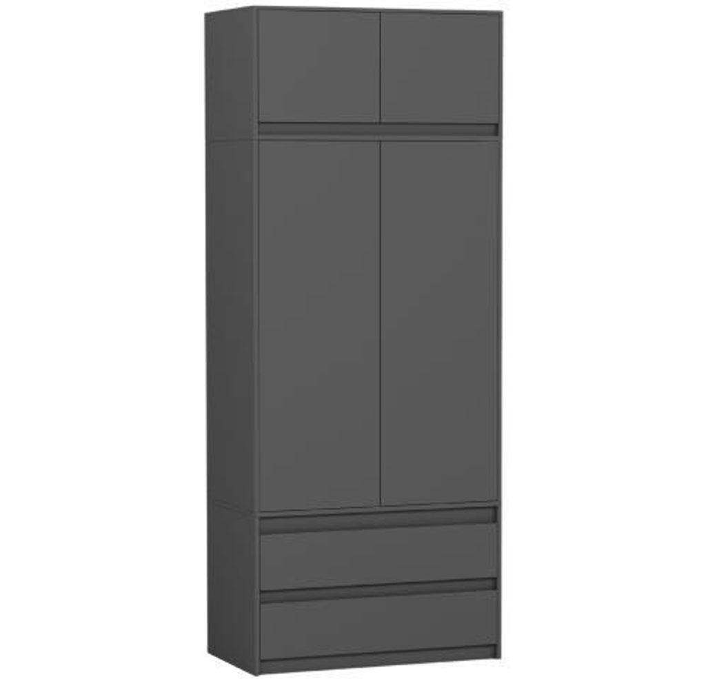 Skříň šatna s nástavcem 90x234 cm FRAMIRE B-9-NTIP antracit Obrázek produktu 