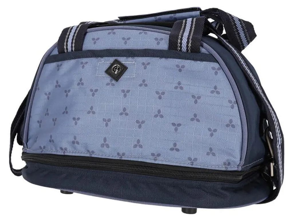 Sac pour casque d'équitation QHP bleu brumeux : fini les rayures !