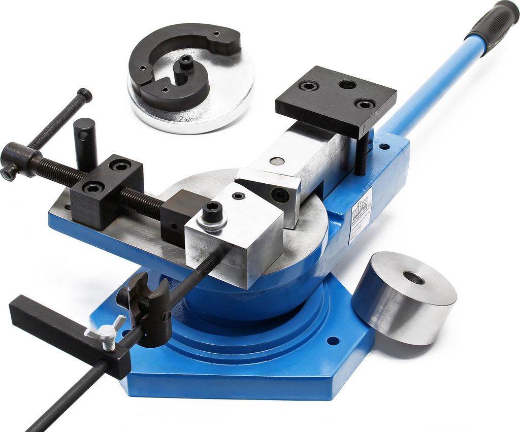 Wiltec Profi Blechbiegemaschine, 360° max. Biegewinkel, manueller Universalbieger für Winkel für Flachstahl, Rundstahl, Vierkantstahl, zur Metal...