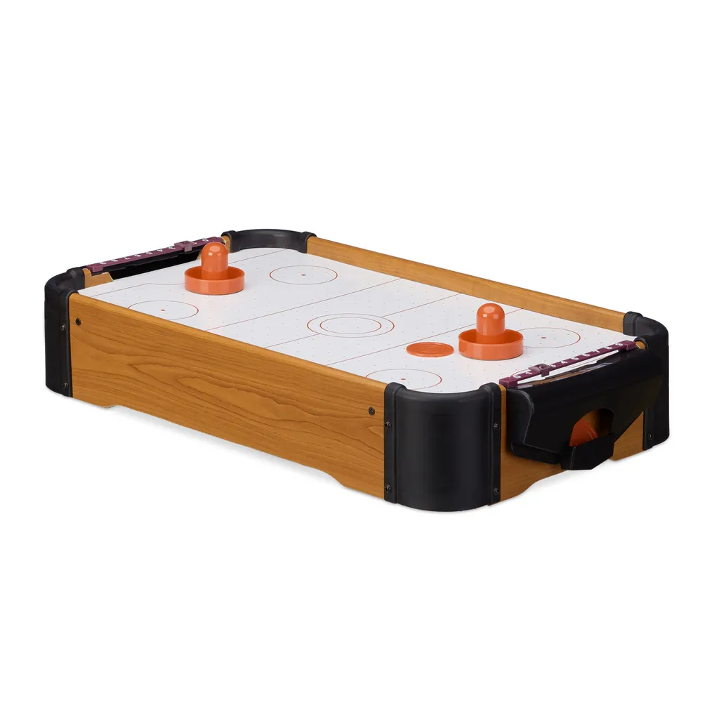 Jeu de Air Hockey Électrique Relaxdays avec Palets et Poussoirs Inclus