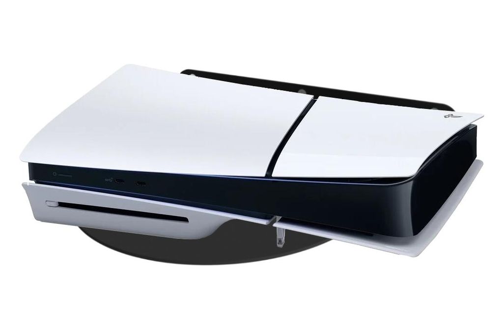 Wandhalterung, Aufhänger, Regal, Vertikal/Horizontal, für PlayStation 5 SLIM Konsole PS5, Handgriffe, Spielekonsolen, Ständer Schwarz