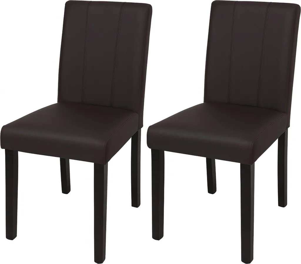 Chaise de salle à manger confortable lot de 2 pour repas de famille brun