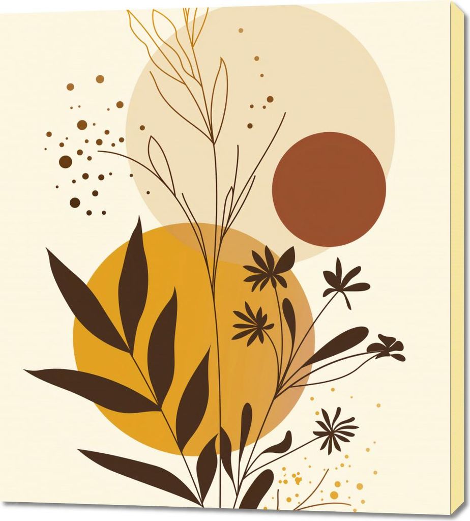 Bild 90x100cm Gold Jahreszeiten