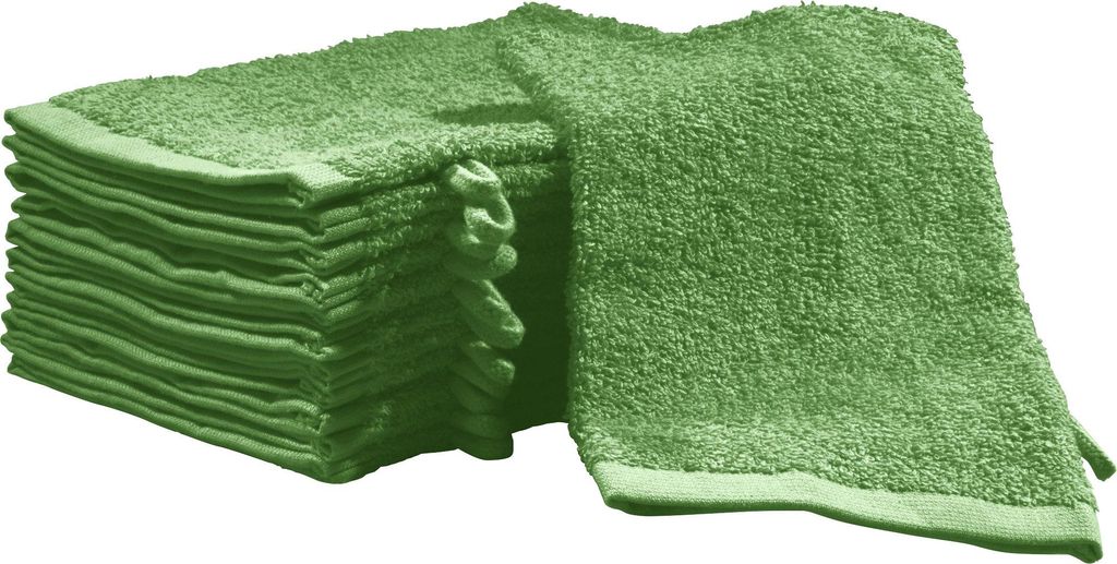 REDBEST Waschhandschuh Oceanside" 12er-Pack grün 16x21 cm"