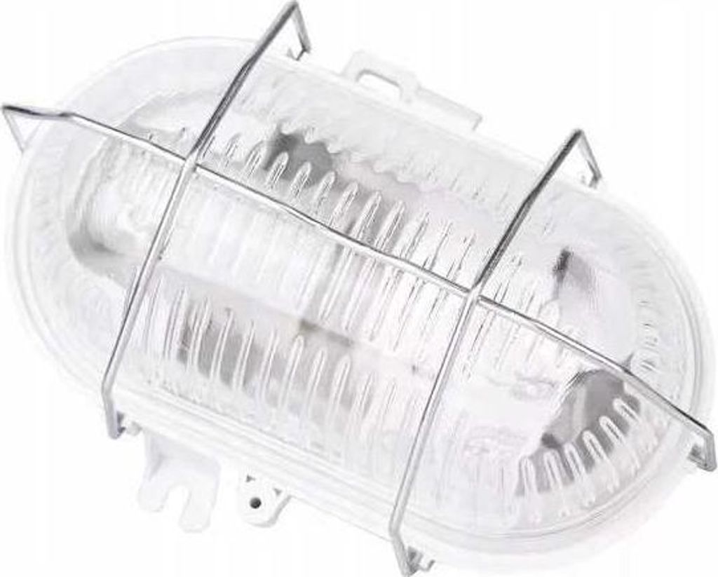 25W E27 PVC-Kanalleuchte mit Metallgitter. IP44