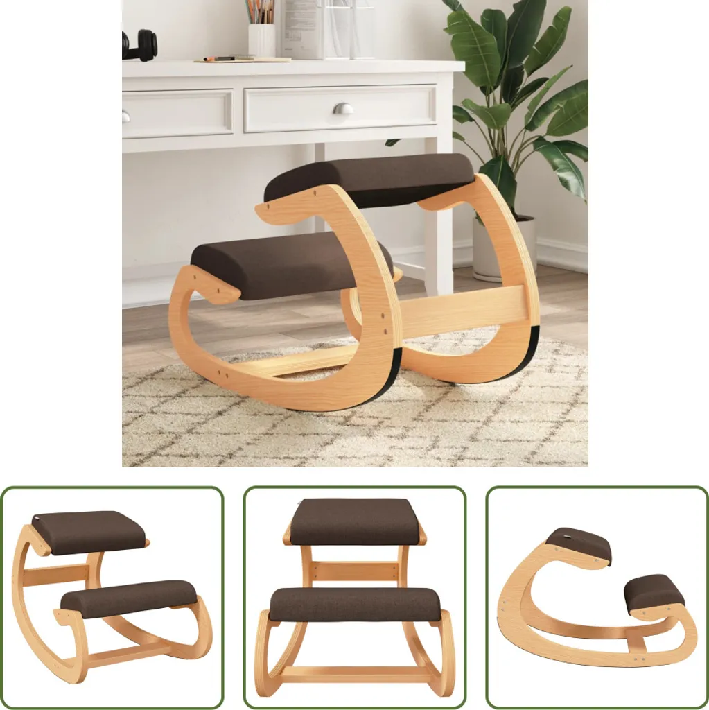 Siège de cuisine marron 84 cm The Living Store pour îlot et comptoir