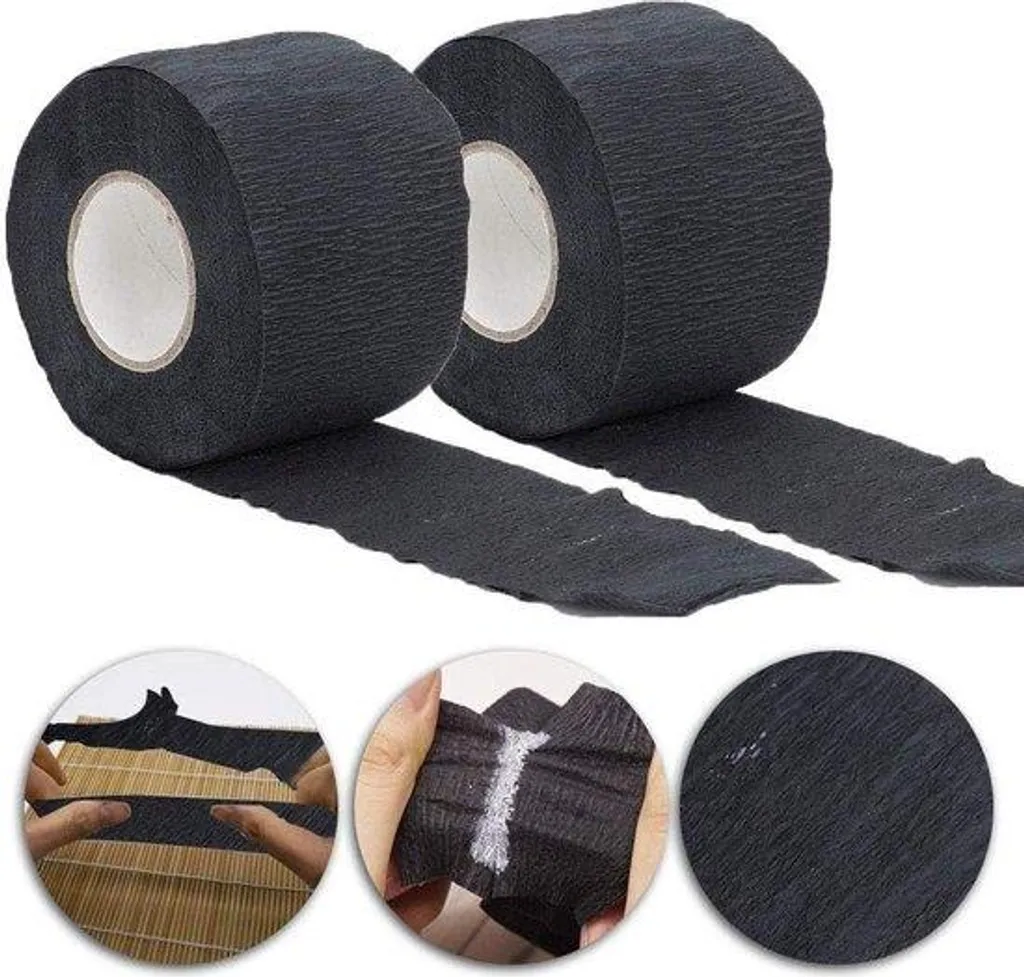 Collier à 2 rouleaux pour bandes de cou jetables noires de coupe