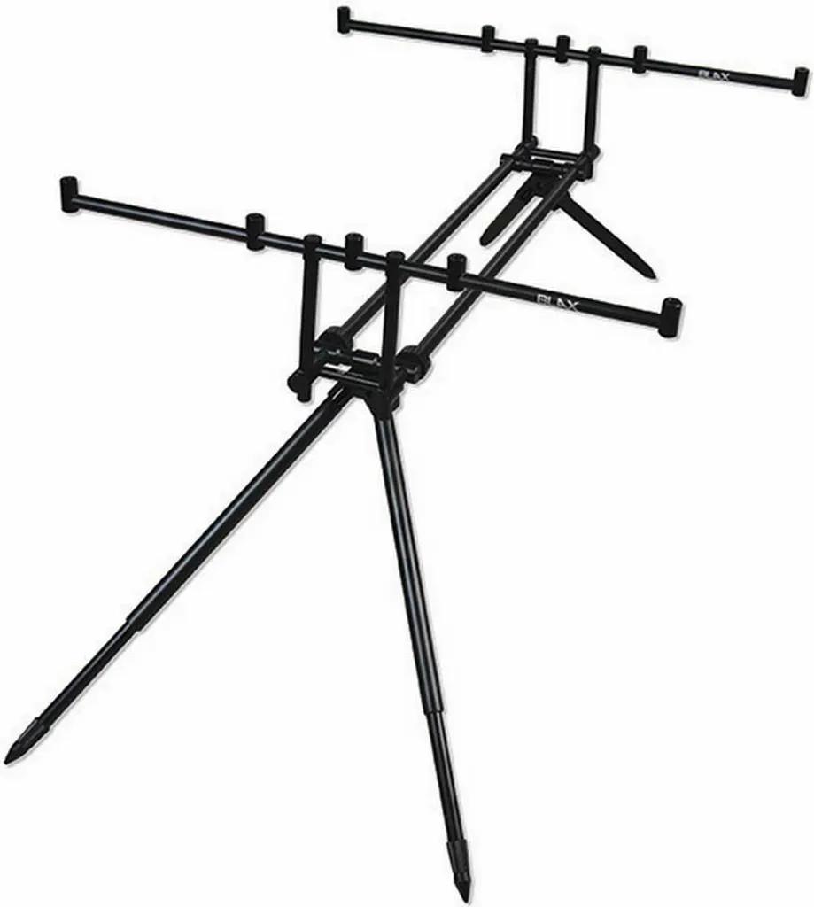 Rod Pod Blax Complete Noir en Aluminium Léger pour 3 ou 4 Cannes