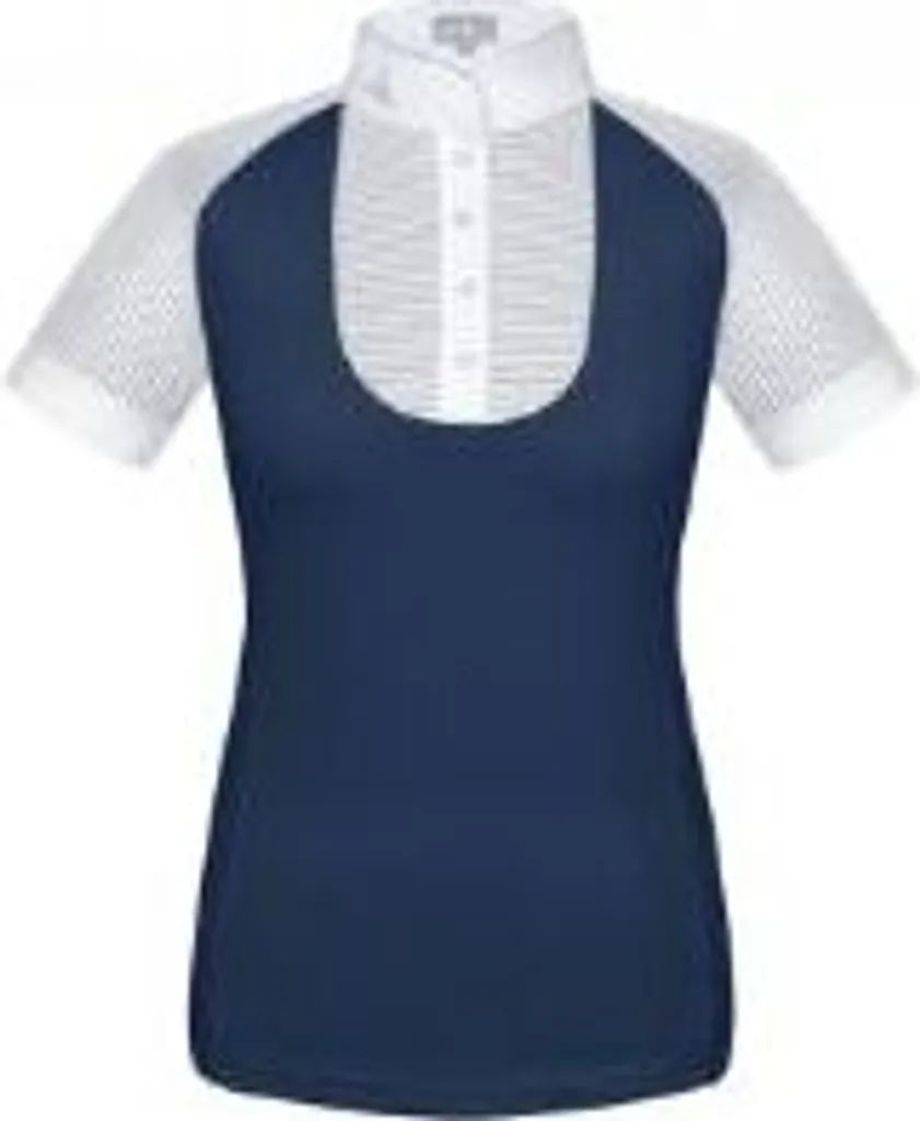 Chemise concours anti-transpiration Fairplay Justine Airy blanc-navy 36