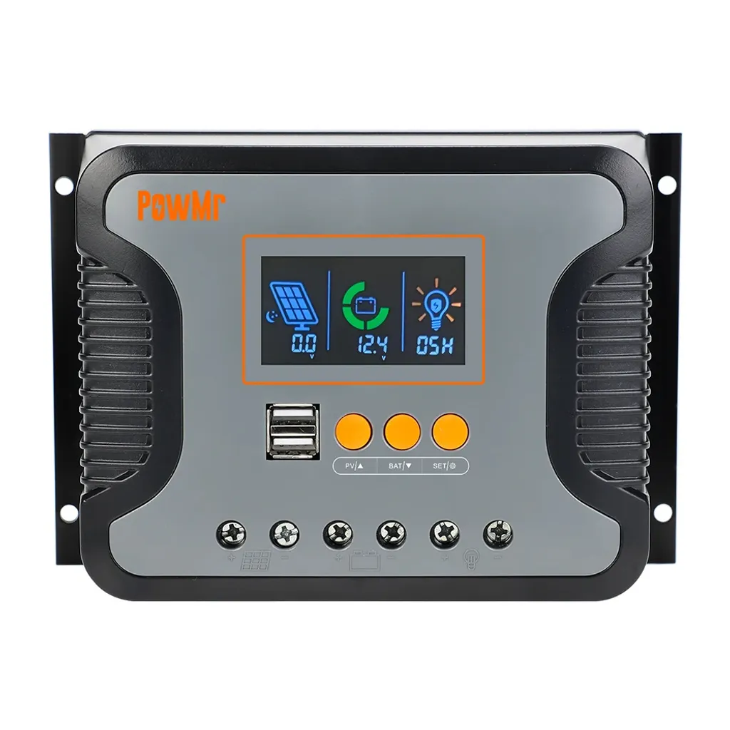 Regolatore di carica solare, opzioni di alimentazione multiple, doppia uscita USB, 60A, 12V 24V 36V 48V