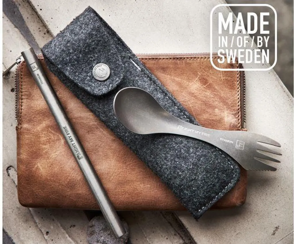 Set Posate Titanio Light My Fire: Spork e Cannuccia per Pranzo in Ufficio - 3