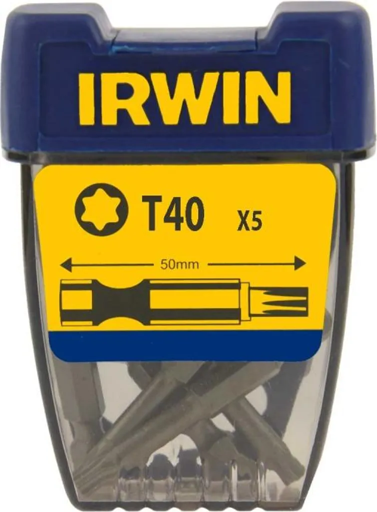 Set 5 Bit Irwin TX40 50mm: Performance Torx per Avvitatori a Impulsi - 3