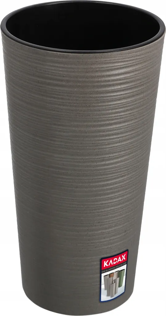 Cache-pot en bois gris de 25cm Latina KADAX pour plante d'intérieur