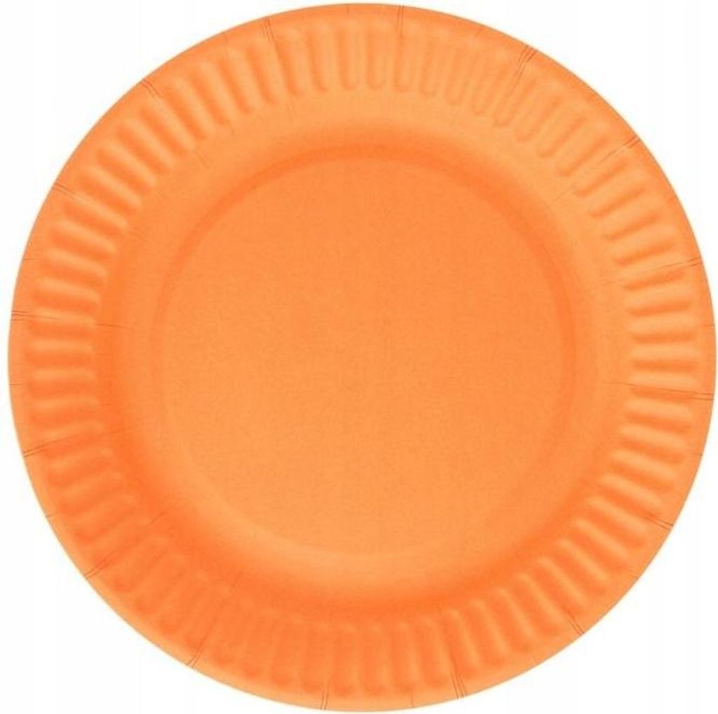 Pappteller ORANGE Geburtstag Einjährige Party Halloween 18cm 6Stk.