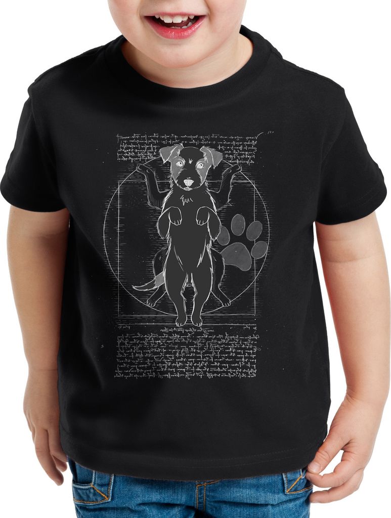 style3 Vitruvianischer Jack Russell Kinder T-Shirt hund terrier
