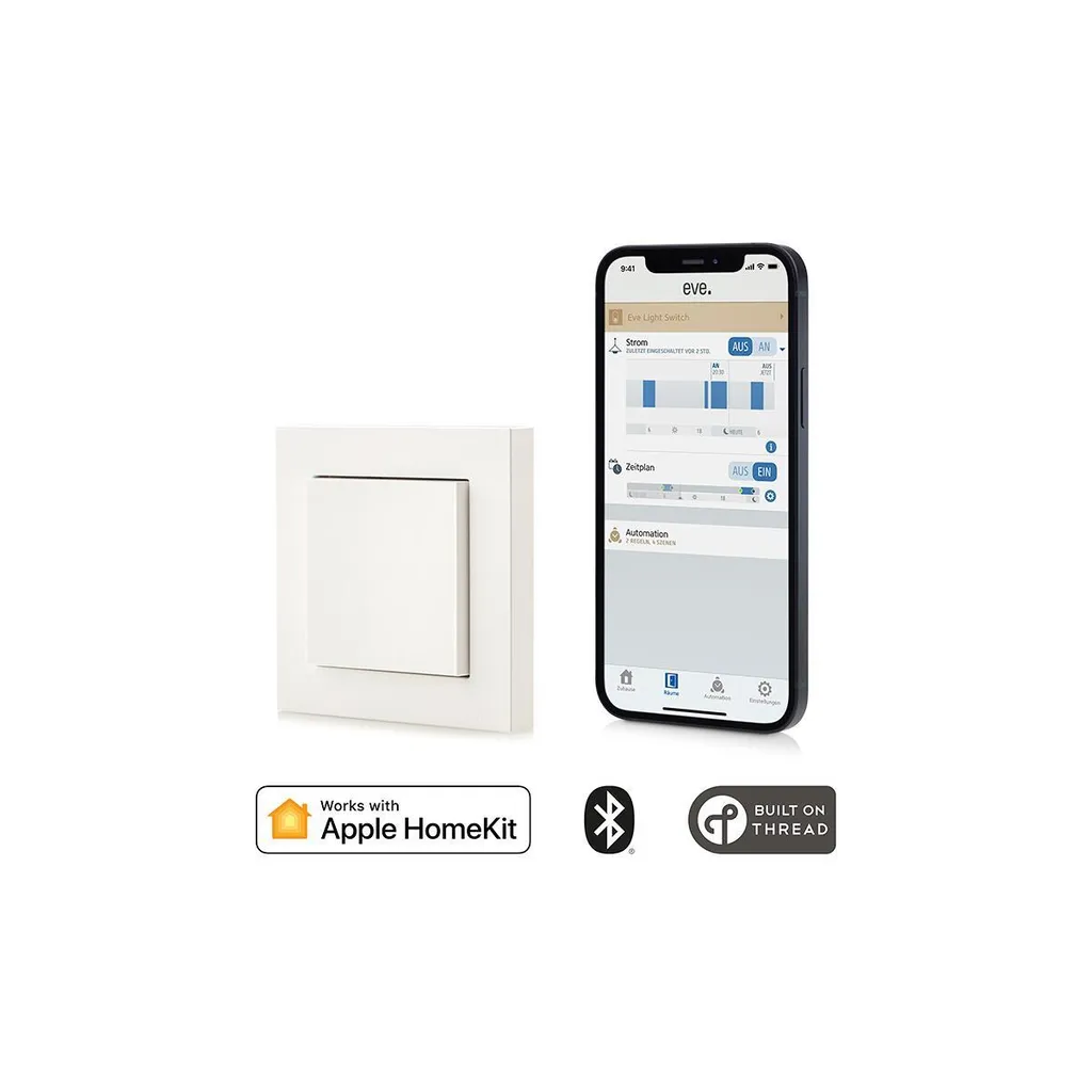 Interrupteur mural connecté Eve Light Switch Bluetooth pour maison intelligente - 7