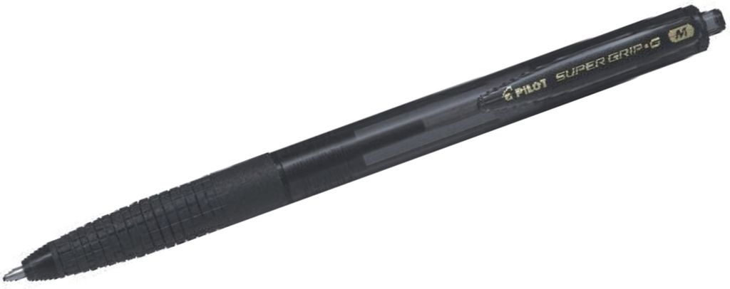 Pilot Super Grip G Schwarz Clip-on-Einziehkugelschreiber Medium 12 Stück(e)
