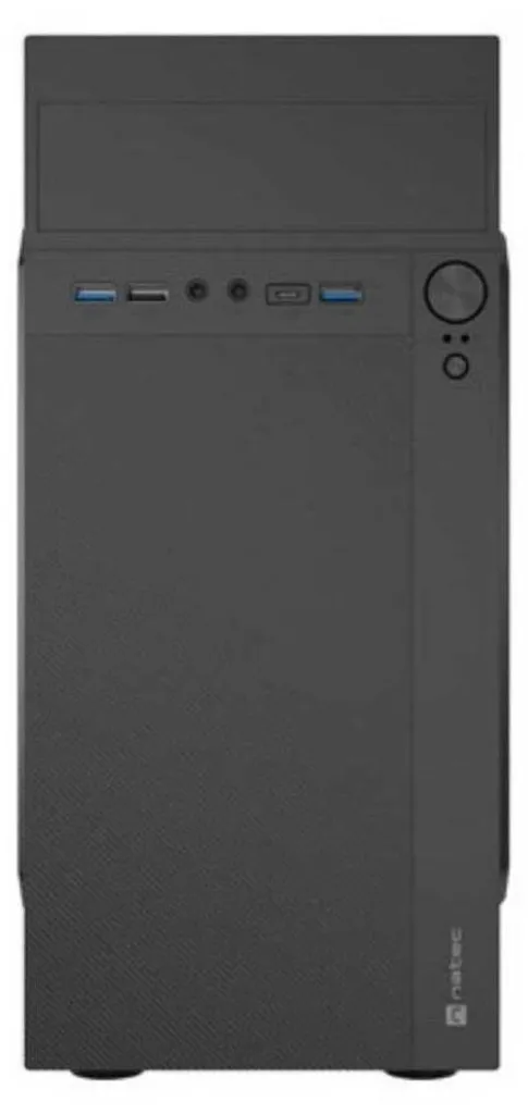 Boîtier PC USB C Natec Helix Noir avec panneau avant haute connectivité