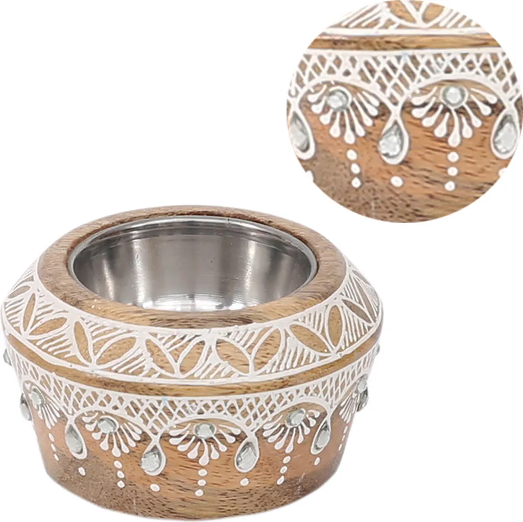 Décoration de table bohème : Set de 4 bougeoirs Anasuya pour réception