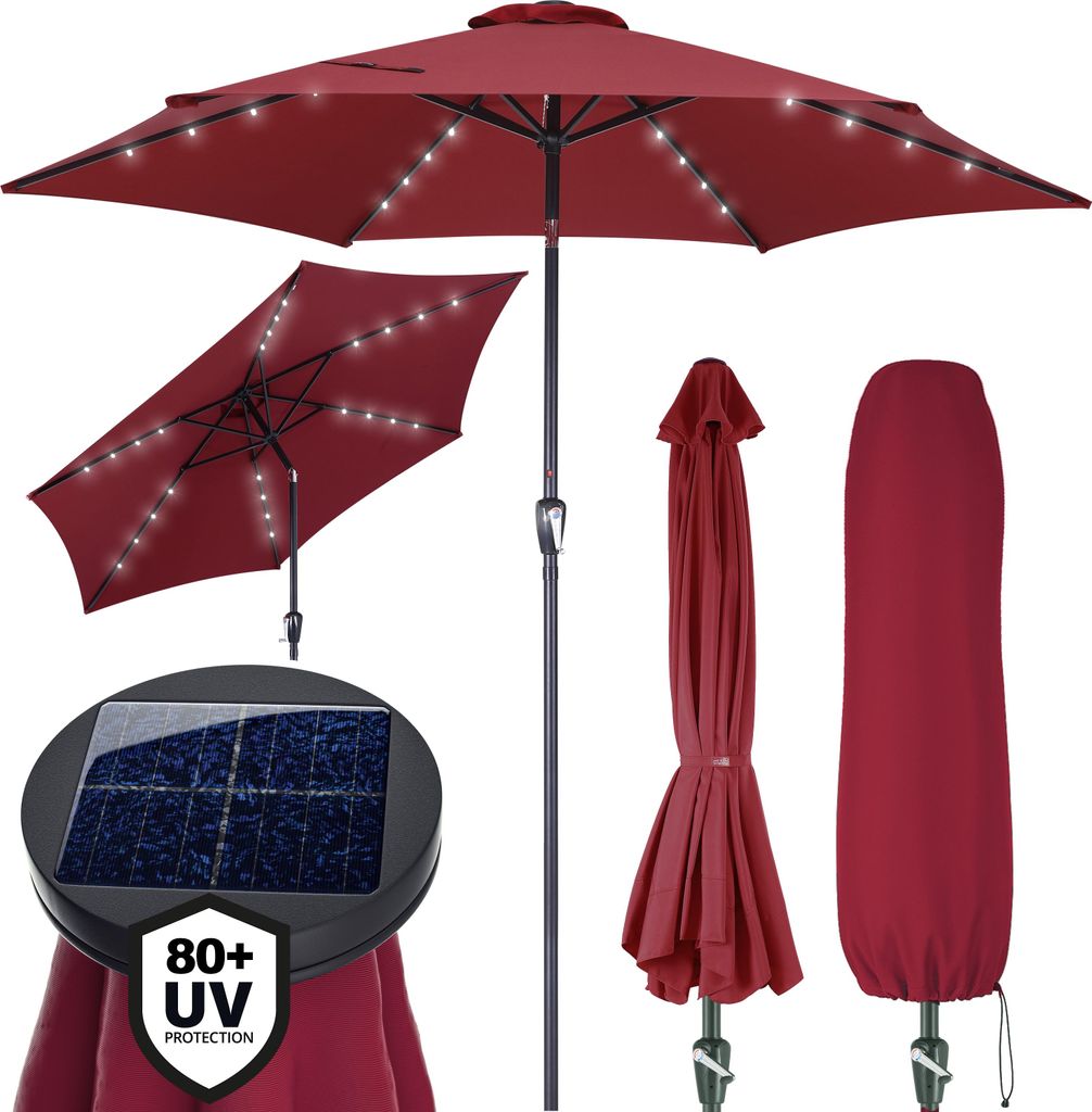 KINGSLEEVE® Parasol de jardin extérieur LED solaire 270cm Image du produit 