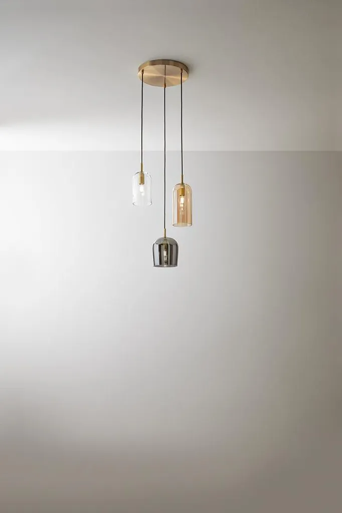 Éclairage Plafond Design pour Intérieur Sombre Suspension 3 Feux