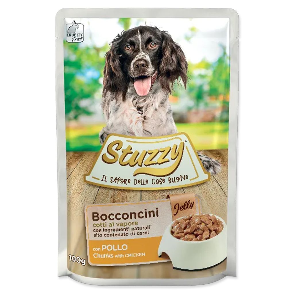 STUZZY Chunks with veal and green beans - nassfutter für Hunde - 100 g