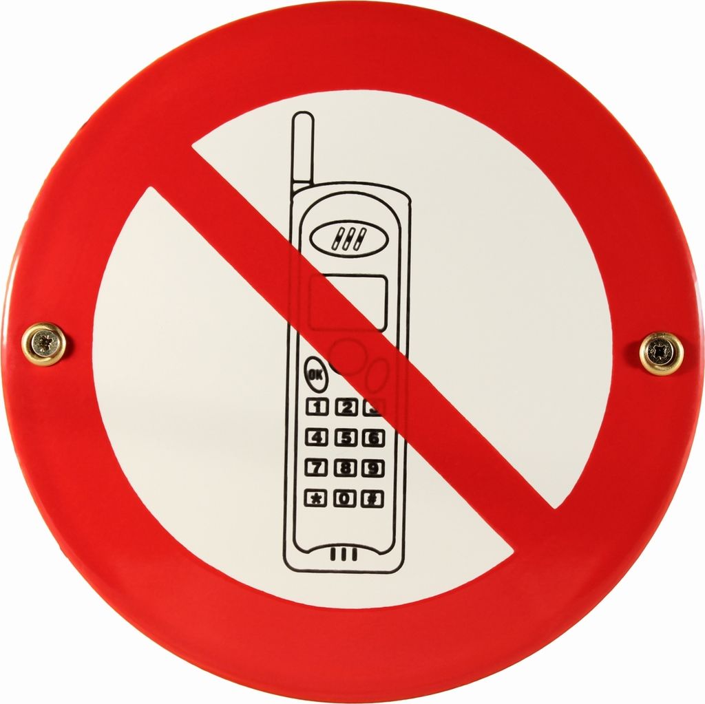 Emaille Schild Handys verboten Emailleschild Verbotsschild Warnschild