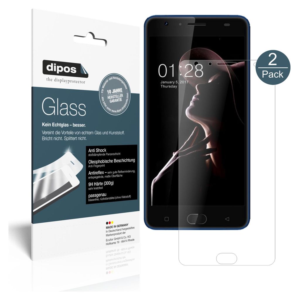 2x Schutzfolie für Gretel GT6000 matt - Anti-Shock 9H Folie dipos Glass
