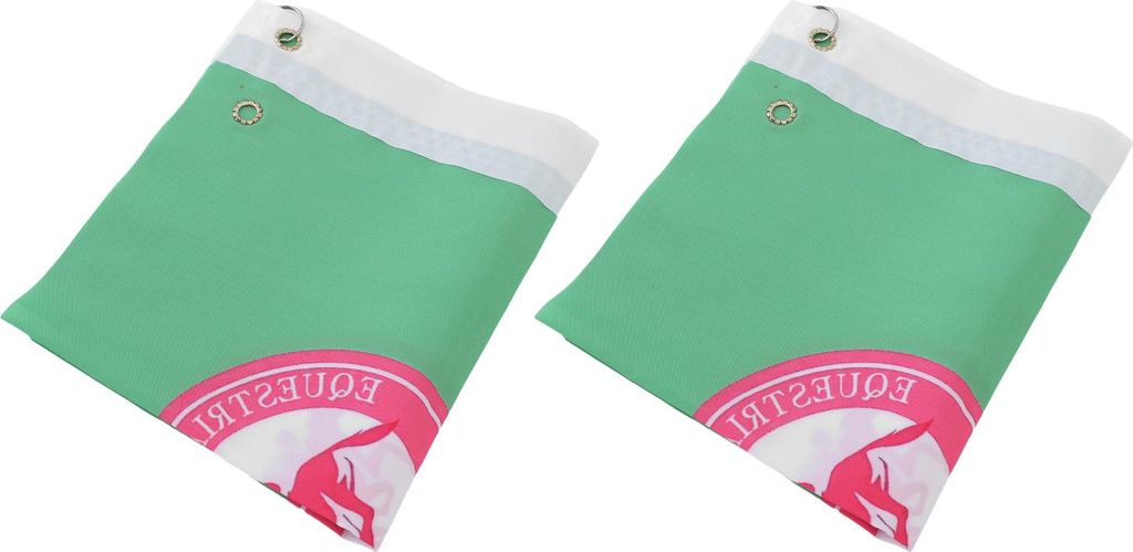 2PCS Pferdesport Trainingsfahne Professionelle Pferdesportfahne für draußen Reiten Rennen Grün