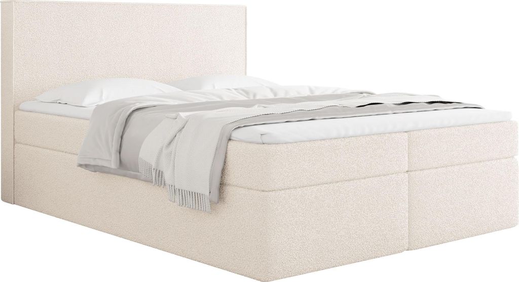 Boxspringbett 200x200 cm mit Bettkasten, Gepolstert Produktbild 