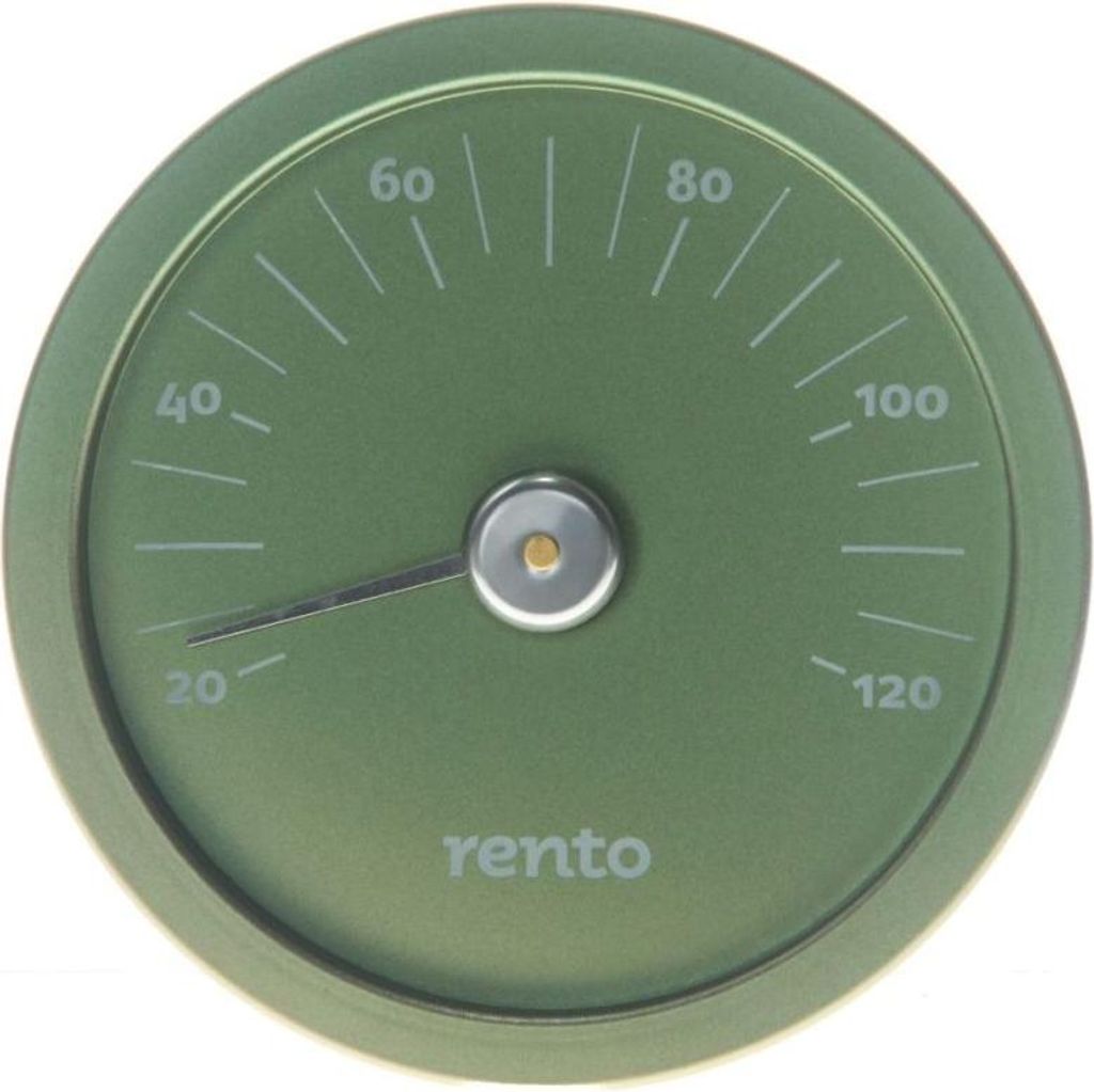 RENTO Sauna-Thermometer rund - birken-grün