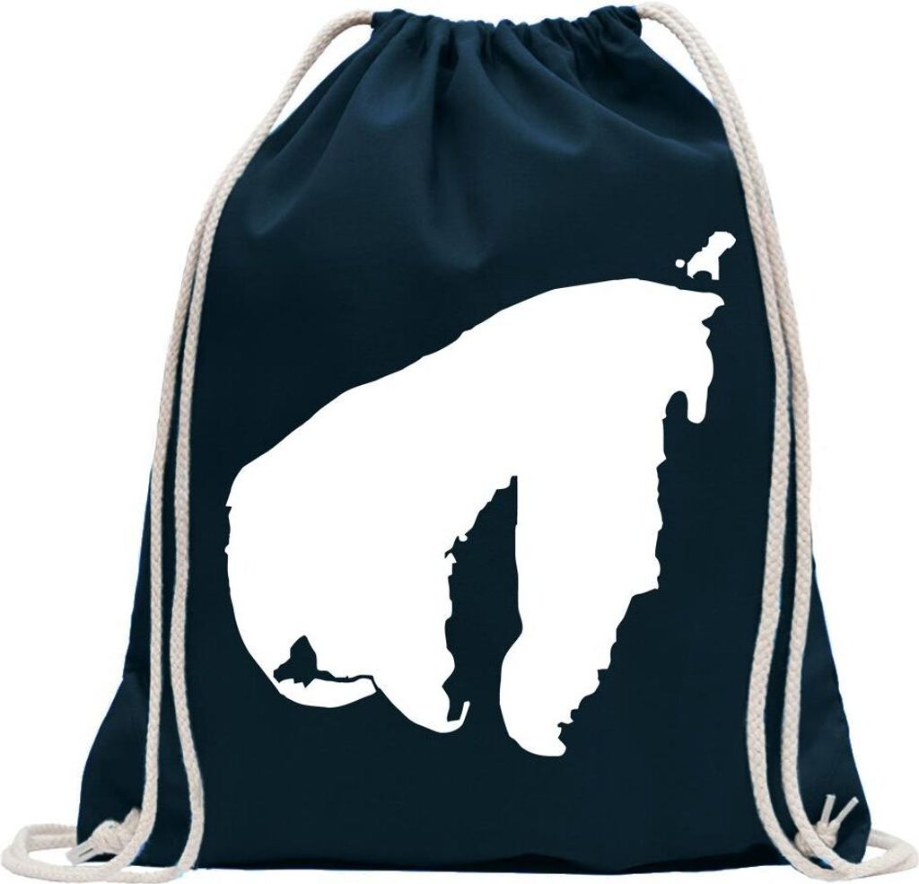 Kiwistar - Turnbeutel - dunkelblau - Poel - Deutschland - Insel - Fun Rucksack Sport Beutel Gymsack Baumwolle mit Ziehgurt